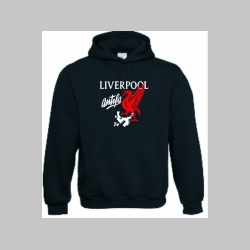 Liverpool - Antifa  mikina s kapucou stiahnutelnou šnúrkami a klokankovým vreckom vpredu 